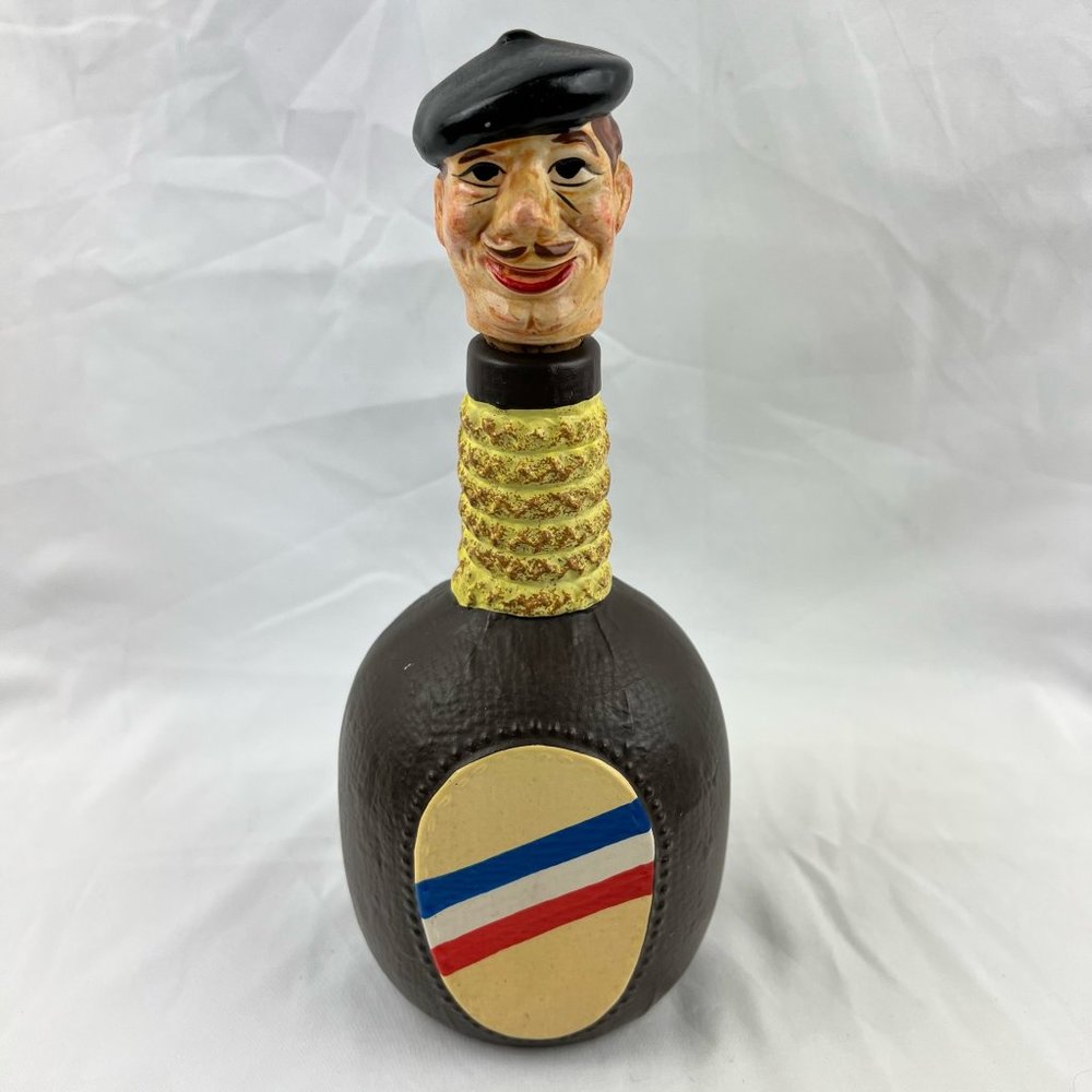 Vintage Figural Decanter Bottle French Parisan Man Made in Japan
